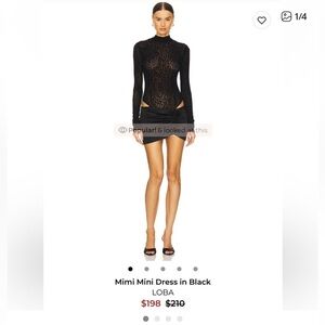 LOBA Black Lace Mini Dress